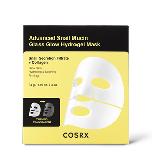 COSRX Advanced Snail Mucin Glass Glow Hydrogel Mask (34 g (1.19 oz.) x 3ea)