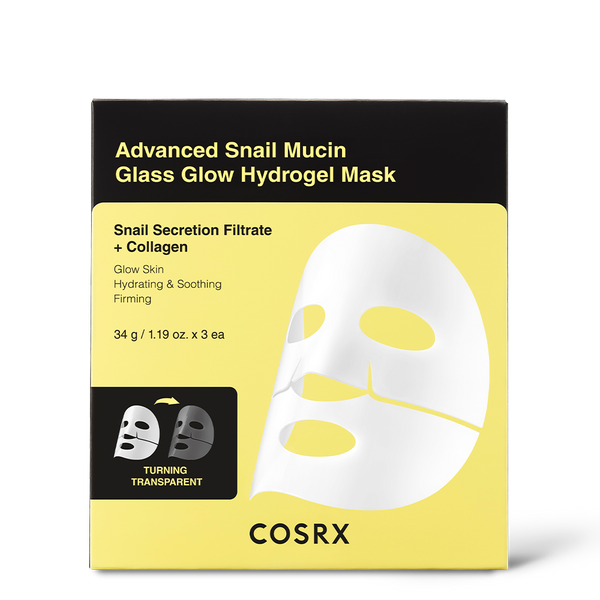 COSRX Advanced Snail Mucin Glass Glow Hydrogel Mask (34 g (1.19 oz.) x 3ea)