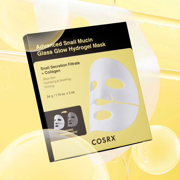 COSRX Advanced Snail Mucin Glass Glow Hydrogel Mask (34 g (1.19 oz.) x 3ea)