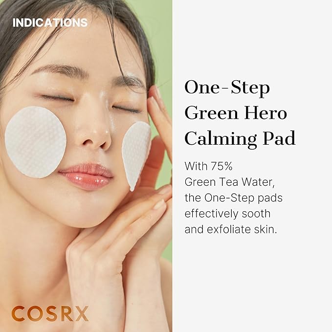 コスアールエックス ワンステップ グリーンヒーロー カーミングパッド（70枚入り）