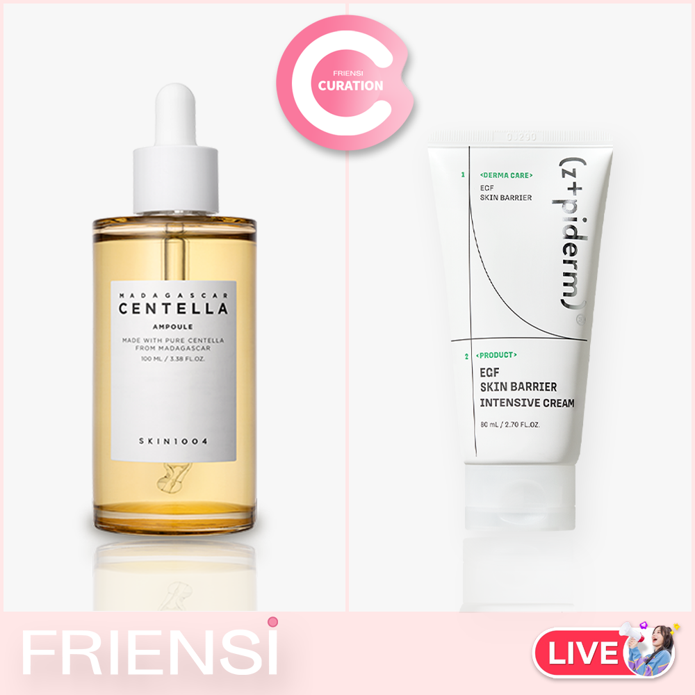 [Curated] SKIN1004 Madagascar Centella Ampoule(55ml) + ZIPIDERM EGF Skin Barrier Intensive Cream (80ml)