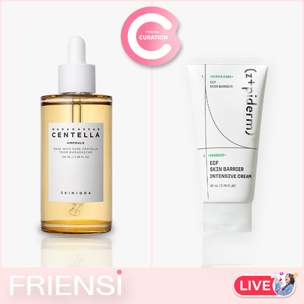 [Curated] SKIN1004 Madagascar Centella Ampoule(55ml) + ZIPIDERM EGF Skin Barrier Intensive Cream (80ml)