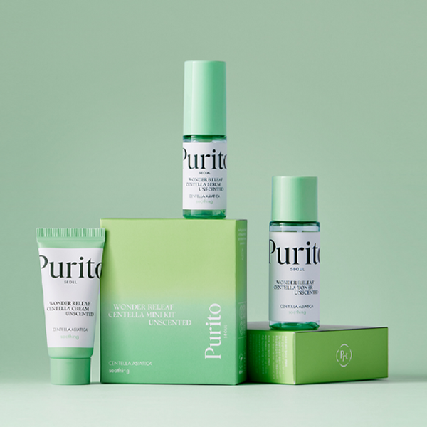 ピューリト ワンダーリリーフ センテラ ミニキット 無香料（美容液15ml＋化粧水30ml＋クリーム15ml）