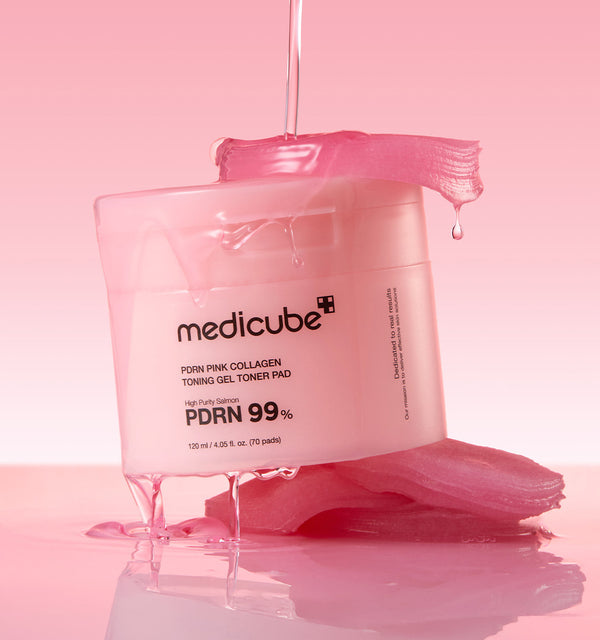 MEDICUBE PDRN Pink Collagen Toning Gel Toner Pad (120ml | 70 pads)